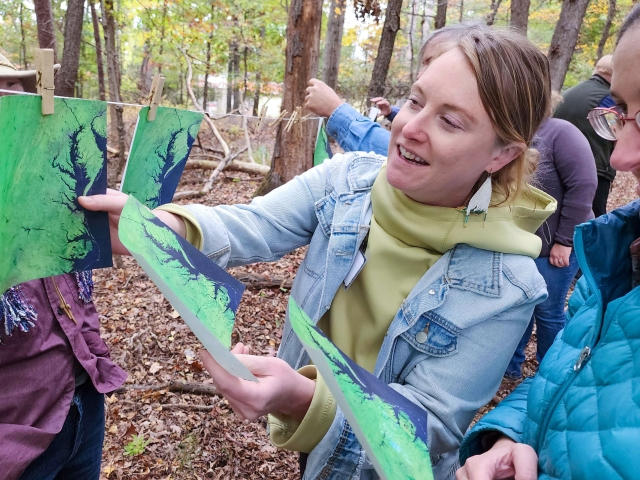 Satellite image activity at outdoors program